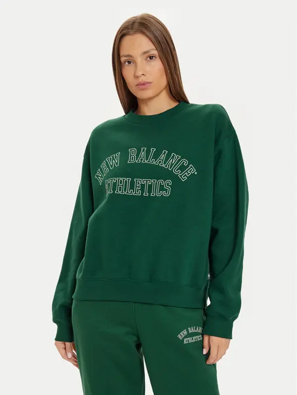 New Balance New Balance Majica dugih rukava WT43516 Zelena Relaxed Fit