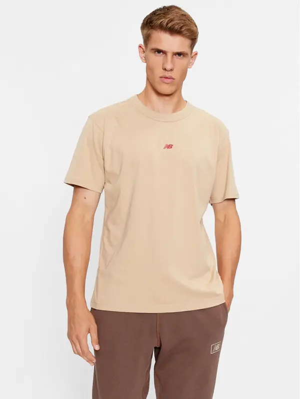 New Balance New Balance T-shirt Athletics Remastered Graphic Cotton Jersey Short Sleeve T-shirt MT31504 Smeđa Regular Fit