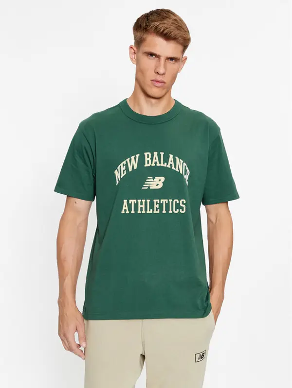 New Balance New Balance T-shirt Athletics Varsity Graphic T-Shirt MT33551 Zelena Regular Fit