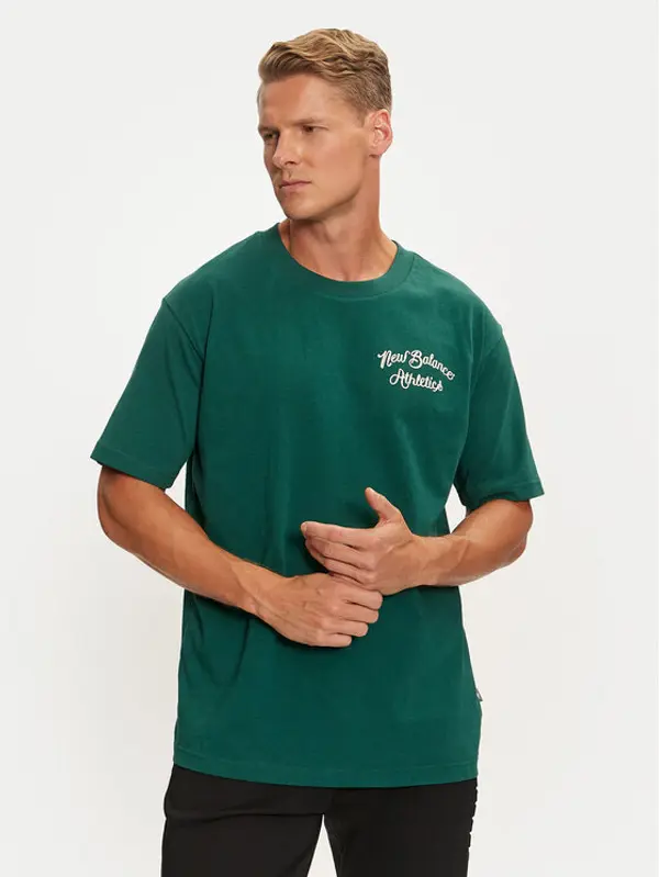 New Balance New Balance T-shirt MT43556 Zelena Regular Fit