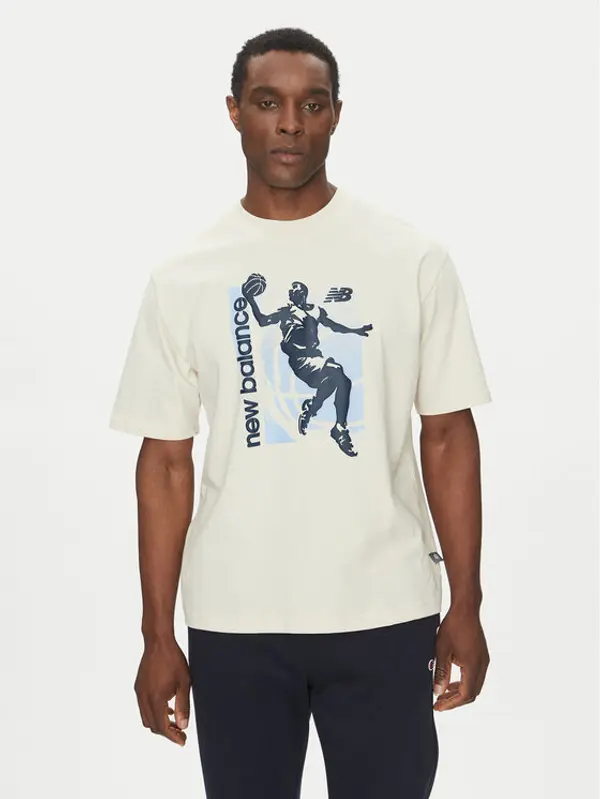 New Balance New Balance T-shirt MT51605 Bež Oversize