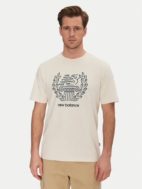New Balance New Balance T-shirt MT51974 Bež Relaxed Fit