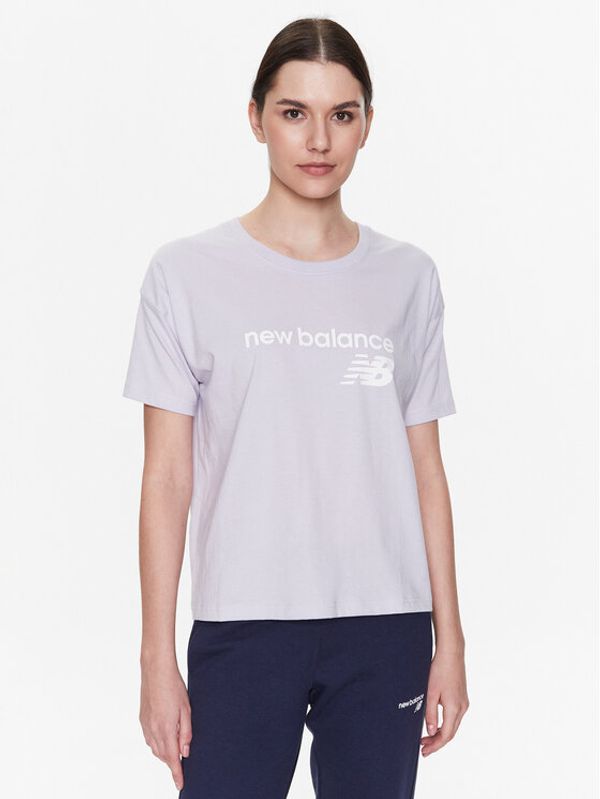New Balance New Balance T-shirt Stacked WT03805 Ljubičasta Relaxed Fit
