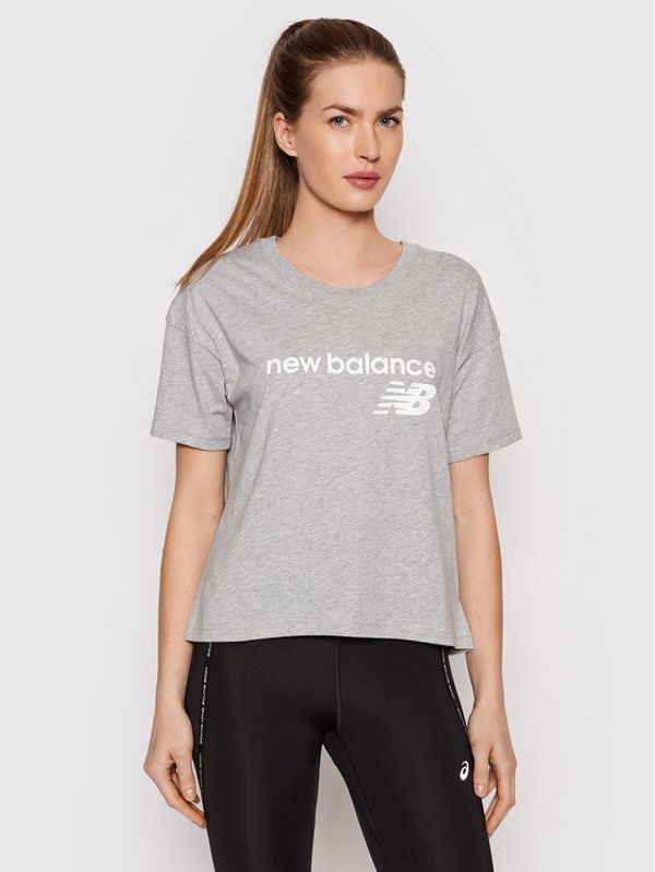 New Balance New Balance T-shirt Stacked WT03805 Siva Relaxed Fit