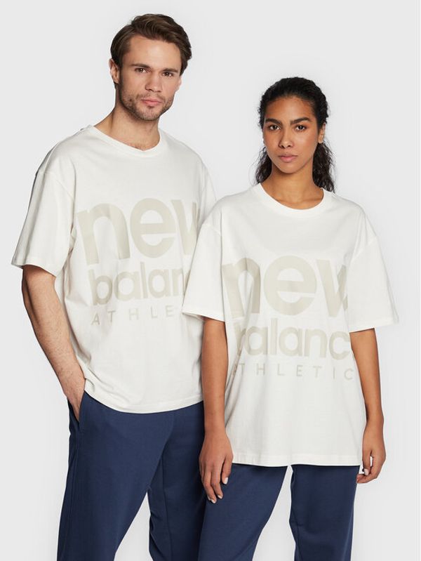 New Balance New Balance T-shirt Unisex Athletics UT23505 Écru Oversize