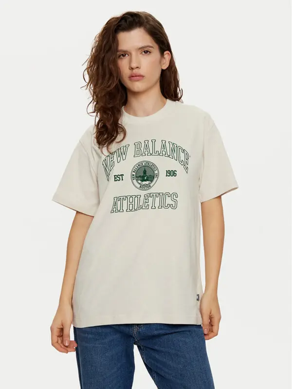 New Balance New Balance T-shirt WT43548 Smeđa Oversize