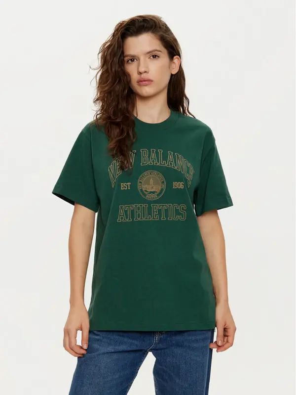New Balance New Balance T-shirt WT43548 Zelena Oversize