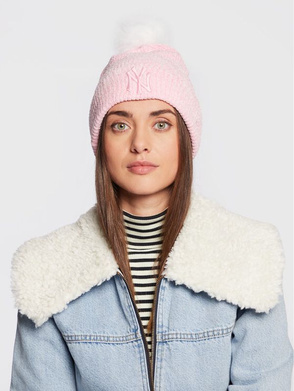 New Era New Era Kapa New York Yankees Chenille Beanie 60284837 Ružičasta