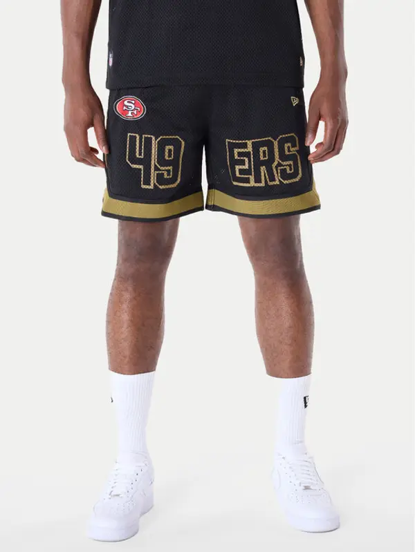 new era New Era Sportske kratke hlače NFL Saf49E Graphic 60596398 Crna Regular Fit