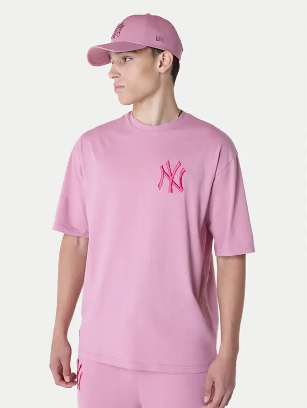 new era New Era T-shirt New York Yankees MLB League Essential 60596181 Ružičasta Regular Fit