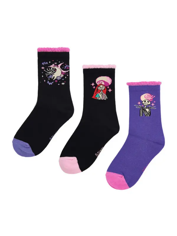 NIGHTMARE BEFORE CHRISTMAS NIGHTMARE BEFORE CHRISTMAS Kratke čarape CEO-ACCCS-AW25-335NBC(3-PACK) Crna