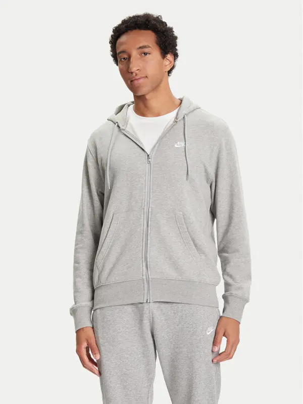 Nike Nike Majica dugih rukava Club FN3884 Siva Regular Fit
