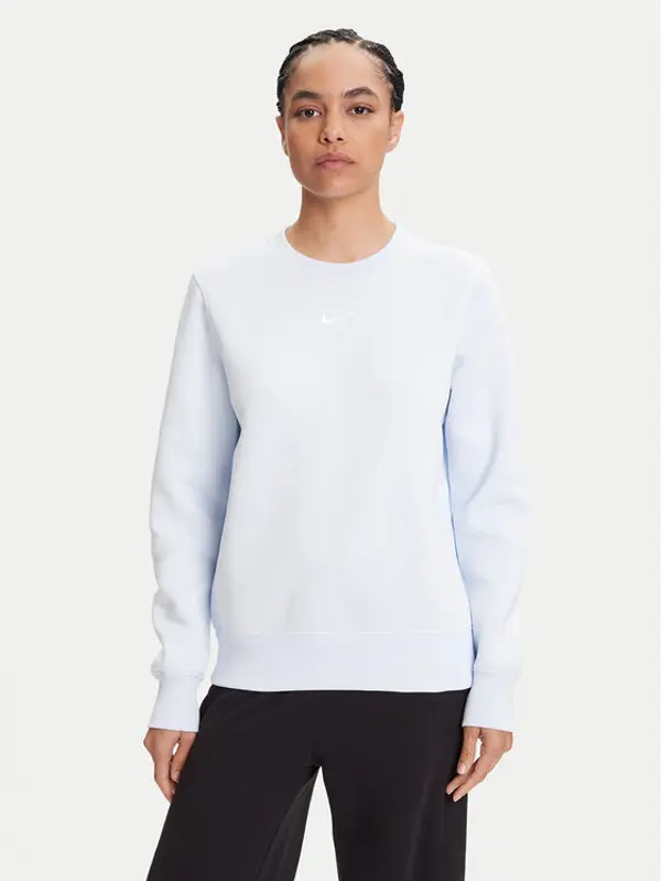 Nike Nike Majica dugih rukava Phoenix Fleece DQ5751 Svijetloplava Regular Fit