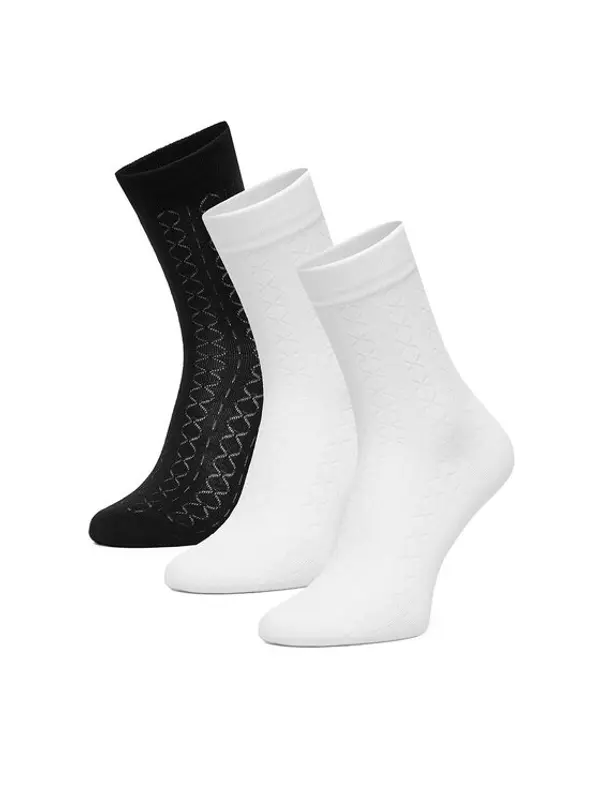 Nine West Nine West Duge čarape CEO_BR_NW_25077_W_AW25 (3 PACK) Bijela