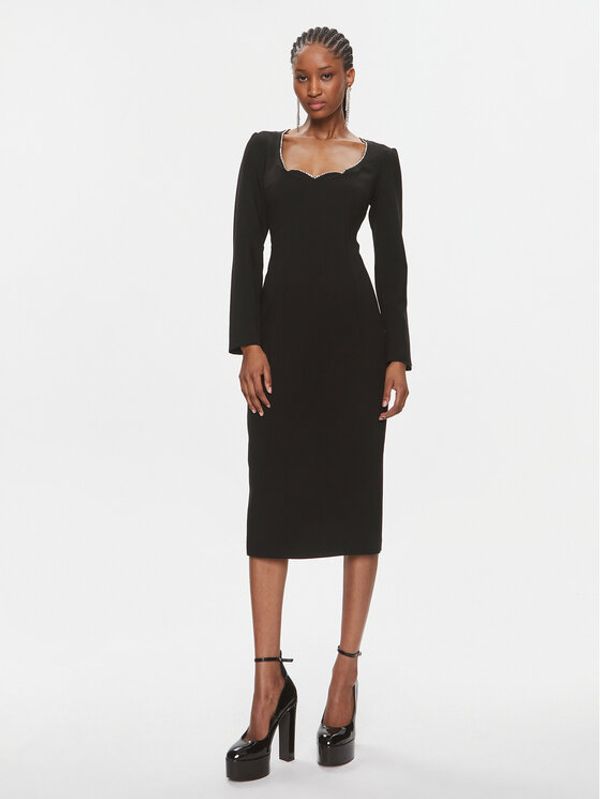 Nissa Nissa Koktel haljina RS14259 Crna Slim Fit