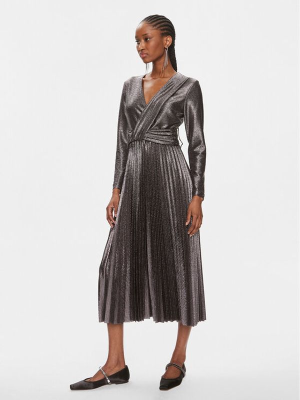 Nissa Nissa Koktel haljina RS14456 Srebrna Regular Fit