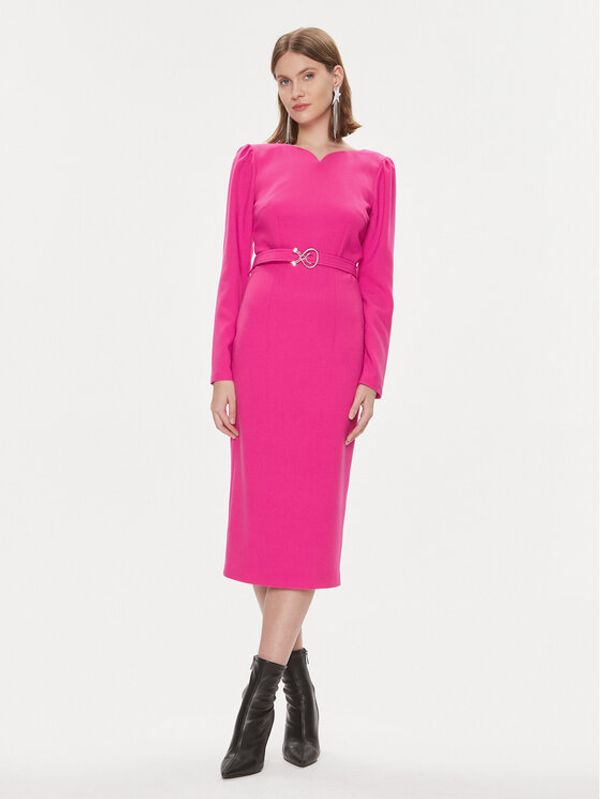 Nissa Nissa Koktel haljina RZ14405 Ružičasta Slim Fit