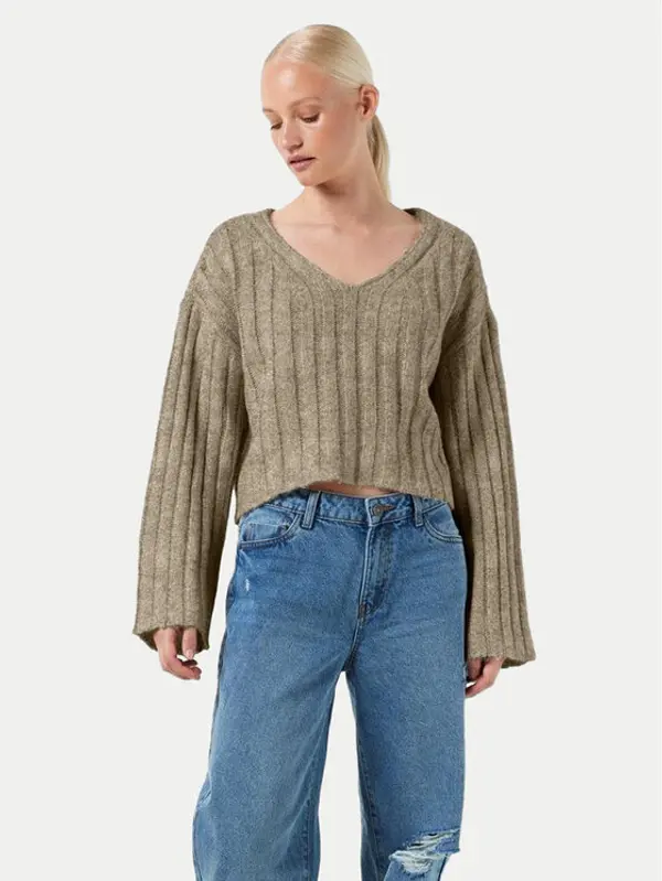 Noisy May Noisy May Džemper Nina 27027618 Bež Loose Fit