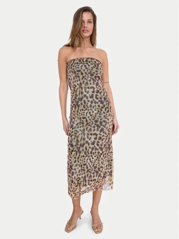 Noisy May Noisy May Ljetna haljina Lesley 27033993 Smeđa Slim Fit