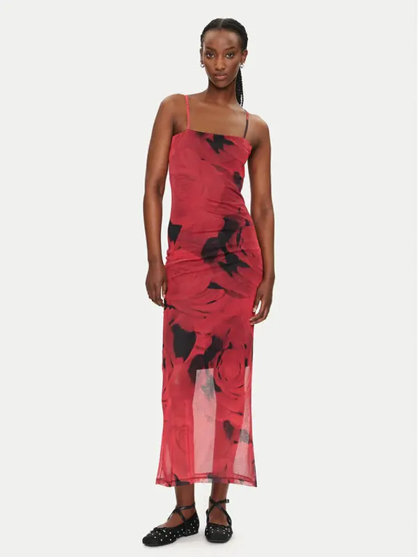 Noisy May Noisy May Ljetna haljina Rosa 27033451 Crvena Slim Fit