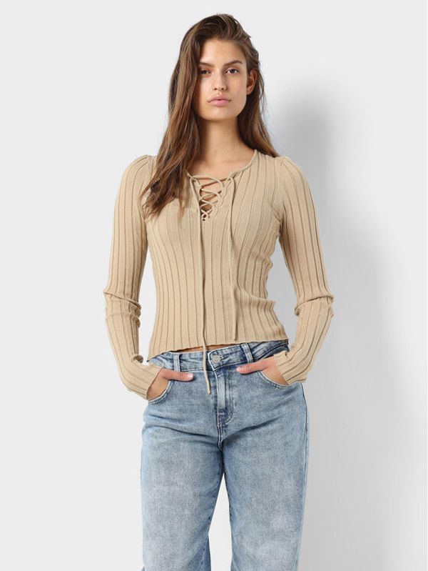 Noisy May Noisy May Majica Freya 27028880 Bež Slim Fit