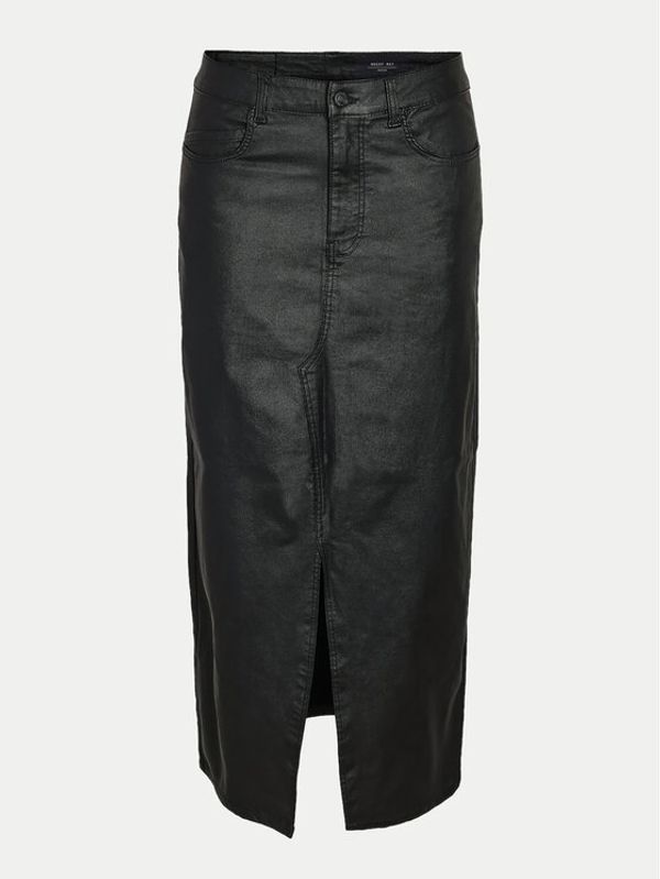 Noisy May Noisy May Suknja od imitacije kože Kath 27031002 Crna Regular Fit