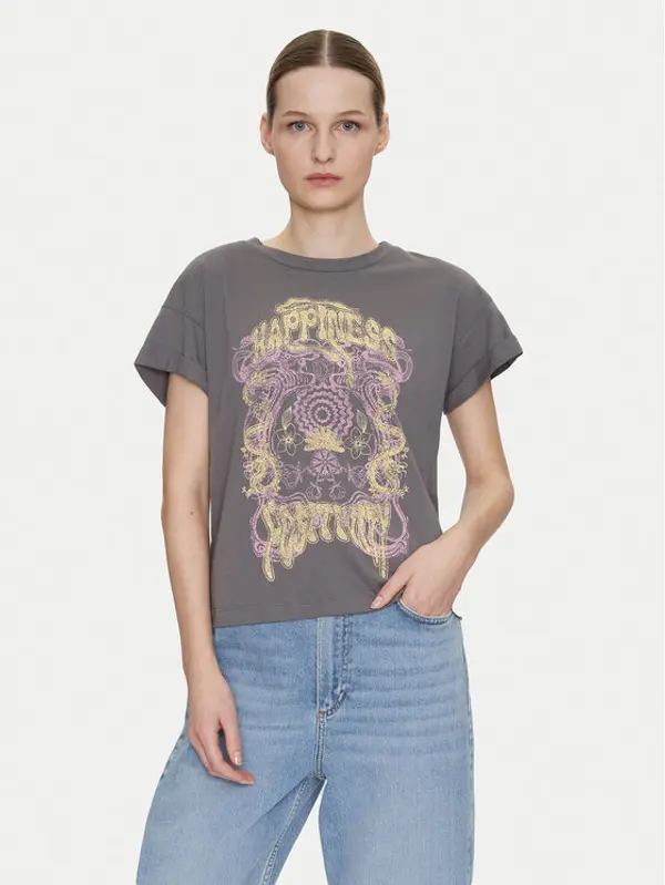 Noisy May Noisy May T-shirt Gaby 27033385 Siva Regular Fit