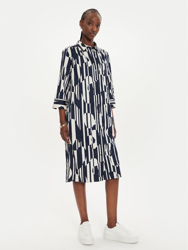 Olsen Olsen Haljina košulja 13001790 Tamnoplava Regular Fit