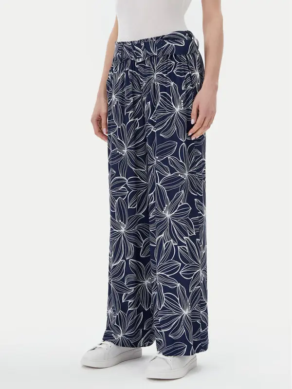 Olsen Olsen Hlače 14002153 Tamnoplava Relaxed Fit