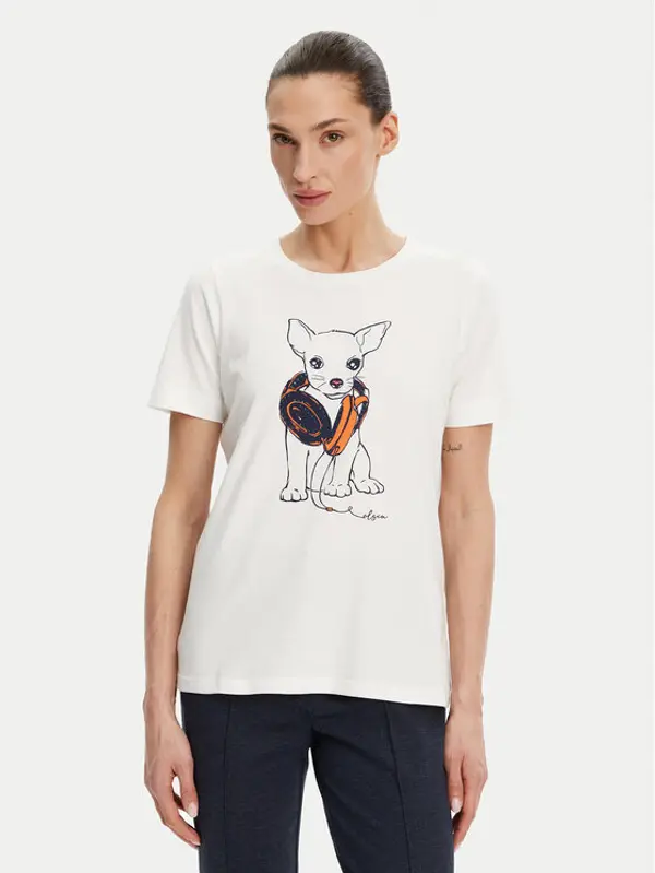 Olsen Olsen T-shirt 11105029 Bijela Slim Fit