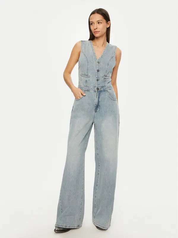One Teaspoon One Teaspoon Kombinezon Love Machines 26793 Plava Regular Fit