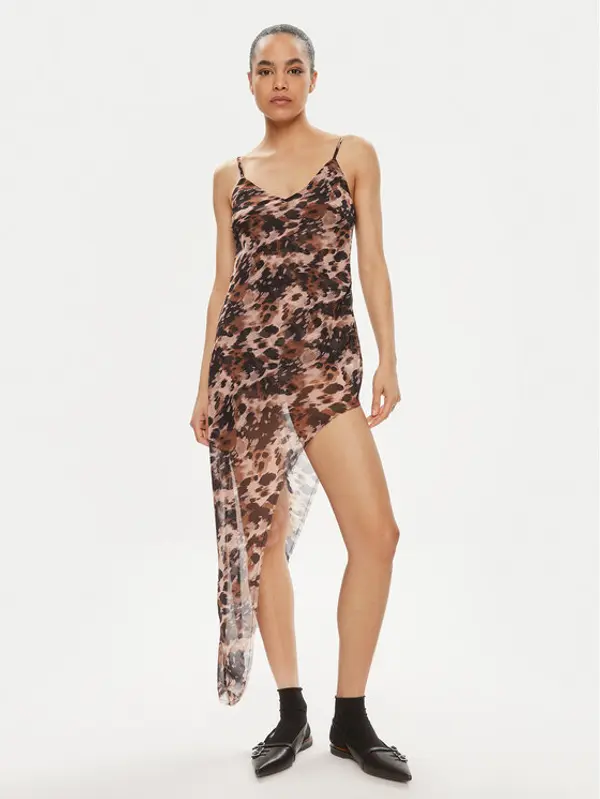 One Teaspoon One Teaspoon Ljetna haljina Goldie 26320 Smeđa Slim Fit