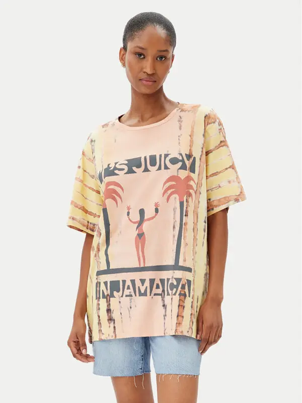 One Teaspoon One Teaspoon T-shirt Its Juicy In Jamaica 26940 Narančasta Relaxed Fit