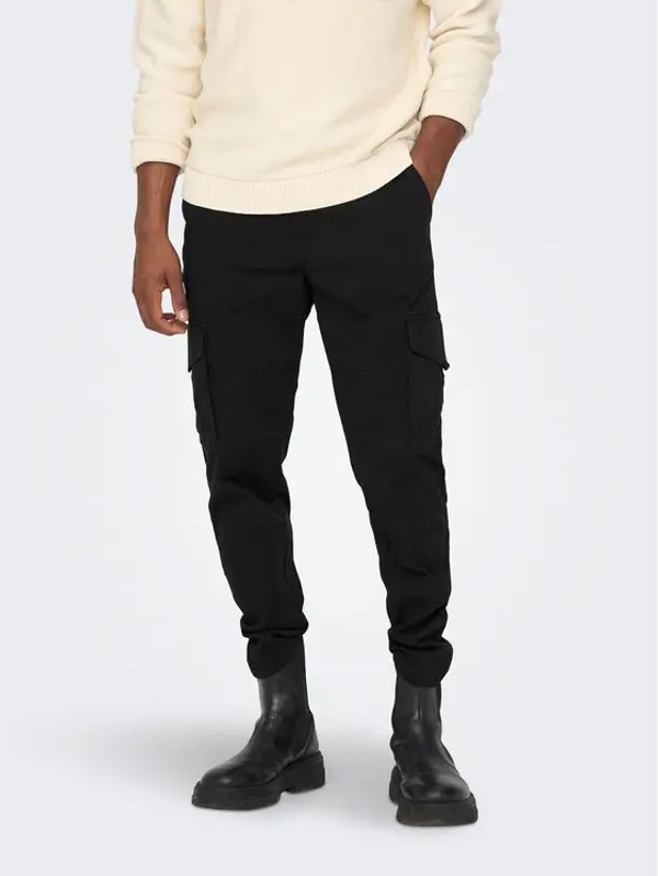 Only & Sons Only & Sons Hlače 22025431 Crna Tapered Fit