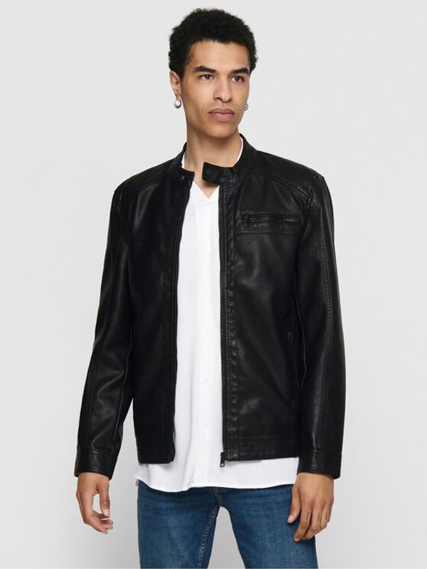 Only & Sons Only & Sons Jakna od imitacije kože Al 22011975 Crna Regular Fit