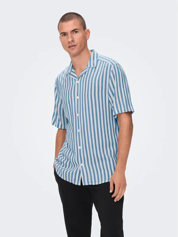 Only & Sons Only & Sons Košulja 22013267 Plava Regular Fit