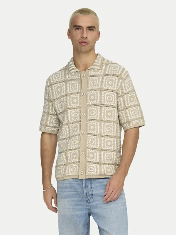 Only & Sons Only & Sons Košulja Bart 22033329 Bež Relaxed Fit