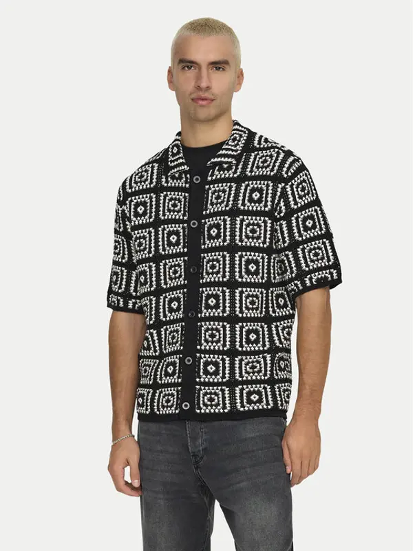 Only & Sons Only & Sons Košulja Bart 22033329 Crna Relaxed Fit