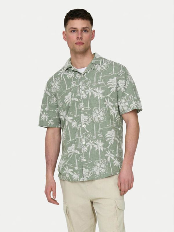 Only & Sons Only & Sons Košulja Caiden 22028423 Zelena Regular Fit