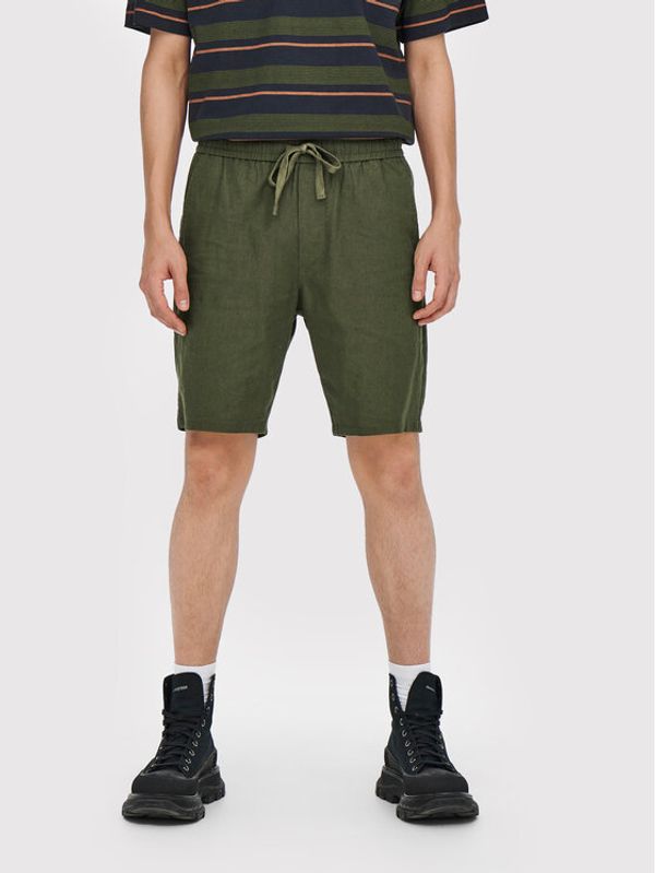 Only & Sons Only & Sons Kratke hlače Linus 22021824 Zelena Regular Fit