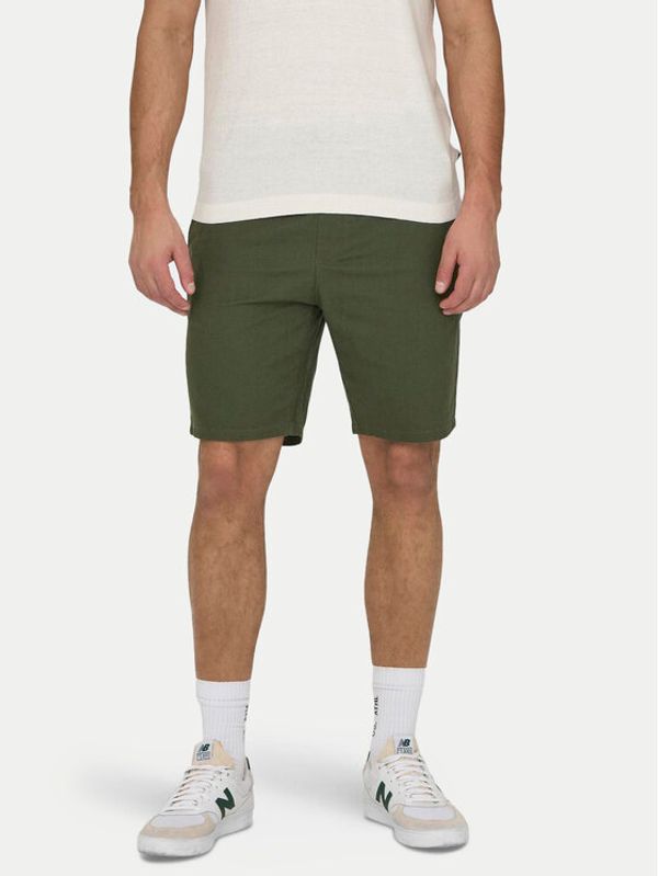 Only & Sons Only & Sons Kratke hlače Linus 22024967 Kaki Loose Fit