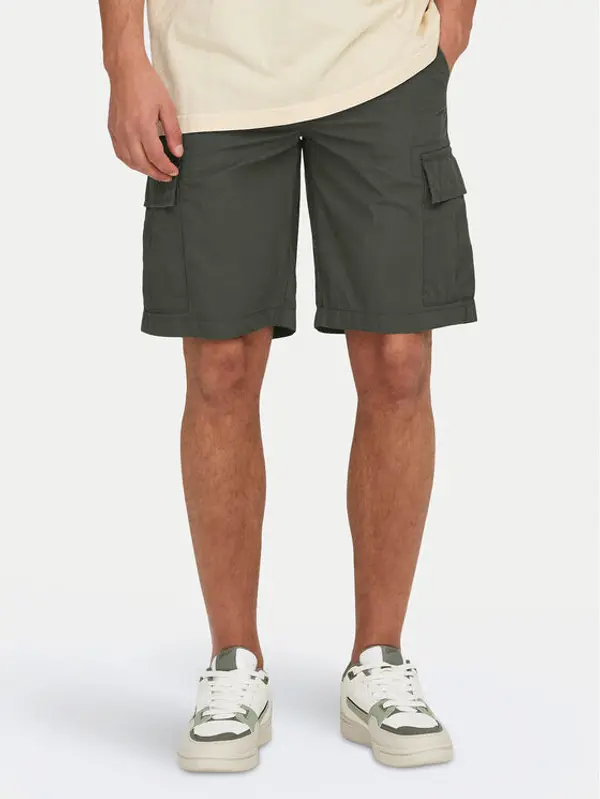 Only & Sons Only & Sons Kratke hlače Loc Cargo 22029214 Zelena Regular Fit