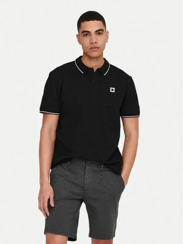 Only & Sons Only & Sons Polo Fletcher 22024827 Crna Regular Fit