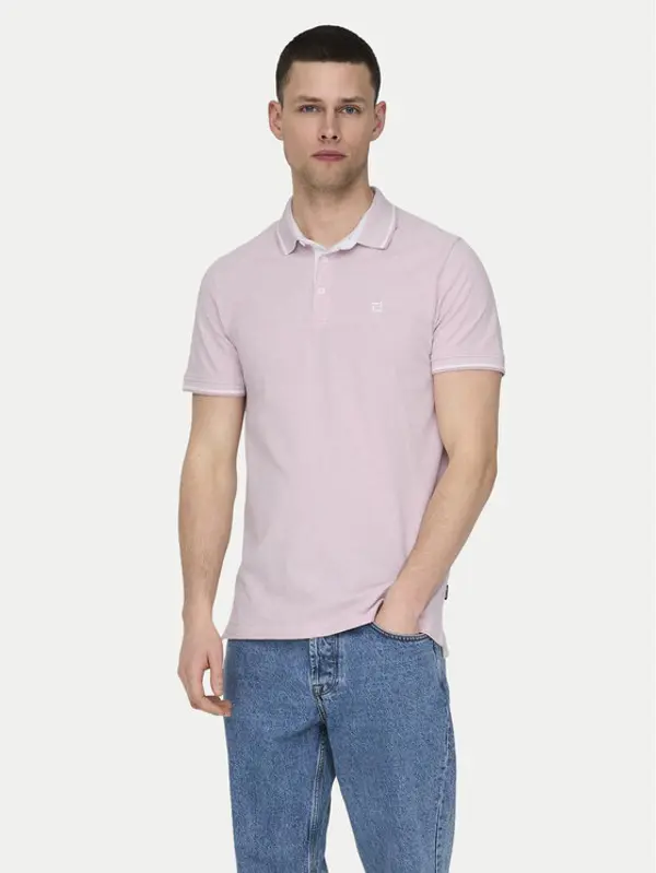Only & Sons Only & Sons Polo Fletcher 22024827 Ružičasta Regular Fit