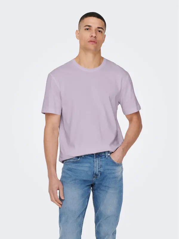 Only & Sons Only & Sons T-shirt 22025208 Ljubičasta Regular Fit