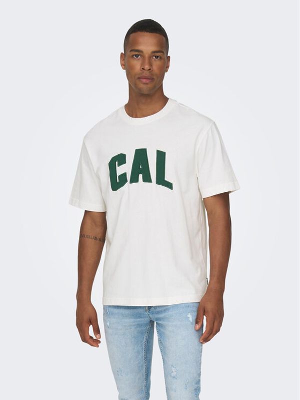 Only & Sons Only & Sons T-shirt 22026375 Bijela Relaxed Fit