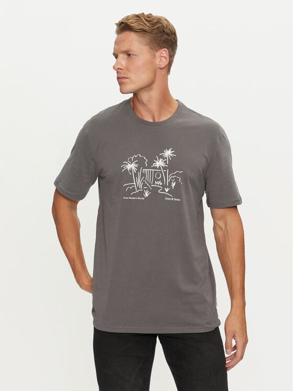 Only & Sons Only & Sons T-shirt Augie 22030575 Siva Regular Fit