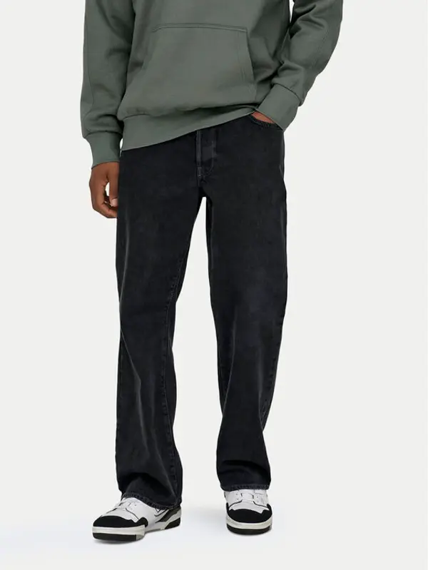Only & Sons Only & Sons Traperice Fade 22026778 Crna Loose Fit