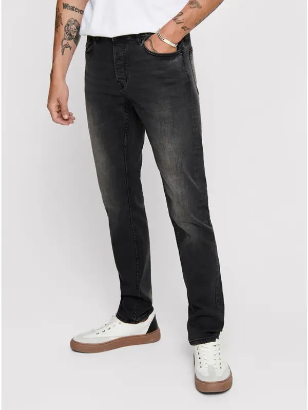 Only & Sons Only & Sons Traperice Loom 22010447 Crna Slim Fit