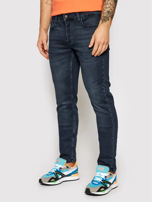 Only & Sons Only & Sons Traperice Loom 22013631 Tamnoplava Slim Fit
